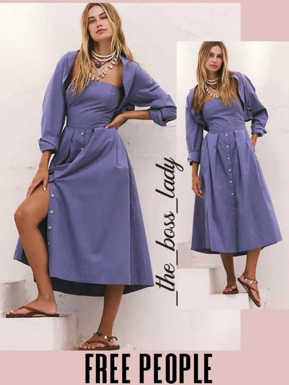 Free People dress midi strapless cotton boho a-line XS